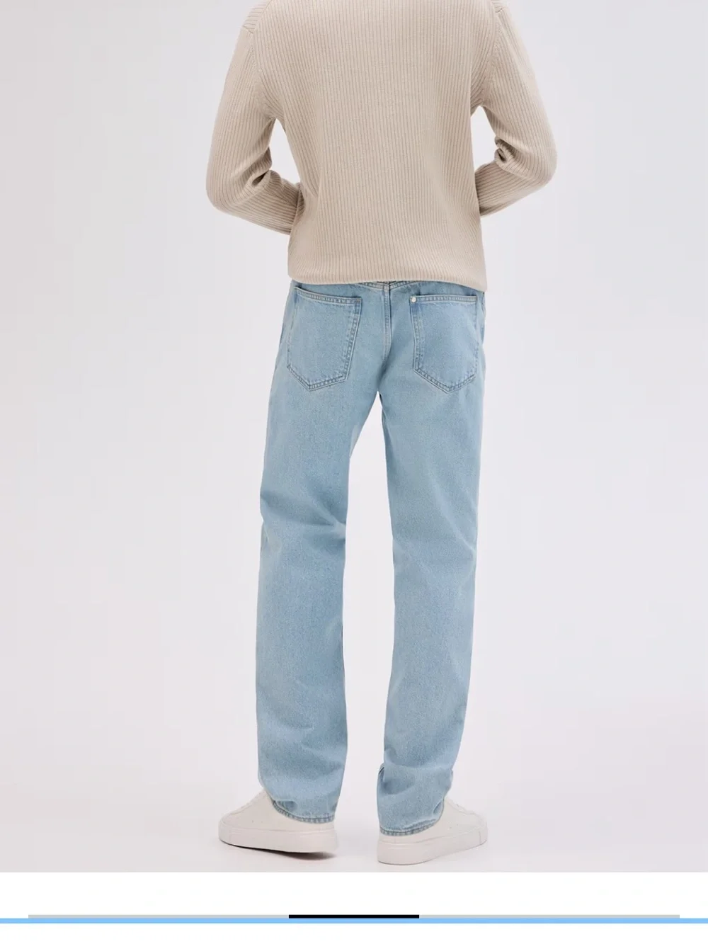 H&M Relaxed Light Blue Straight-Leg Men's Jeans